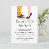 Lässige Post-Hochzeit-Brunch Moderne Kalligraphie Einladung (Stehend Vorderseite)