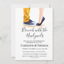 Lässige Post-Hochzeit-Brunch Moderne Kalligraphie