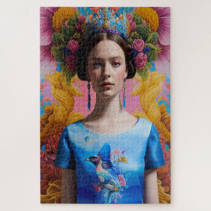 Lässige Prinzessin der Blauen Krone Puzzle