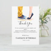 Lässige Probe Hochzeitszitat Dankeskarte (Stehend Vorderseite)