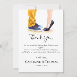 Lässige Probe Hochzeitszitat Dankeskarte