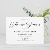 Lässige Probe in Schwarz und Weiß Einladung (Stehend Vorderseite)