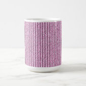 Lässige rosa Kordelstreifenmuster Kaffeetasse (Mittel)