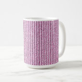 Lässige rosa Kordelstreifenmuster Kaffeetasse (VorderseiteRechts)