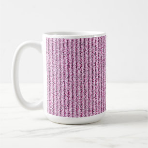 Lässige rosa Kordelstreifenmuster Kaffeetasse