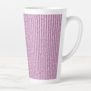 Lässige rosa Kordelstreifenmuster Milchtasse