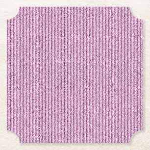 Lässige rosa Kordelstreifenmuster Untersetzer