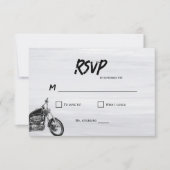 Lässige RSVP-Karte für einfache Motorrad-Themen RSVP Karte (Vorderseite)