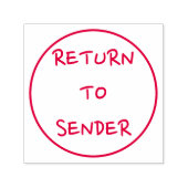 Lässige "RÜCKKEHR AUF SENDER" in einer Circle-Kont Permastempel (Design)