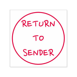 Lässige "RÜCKKEHR AUF SENDER" in einer Circle-Kont Permastempel