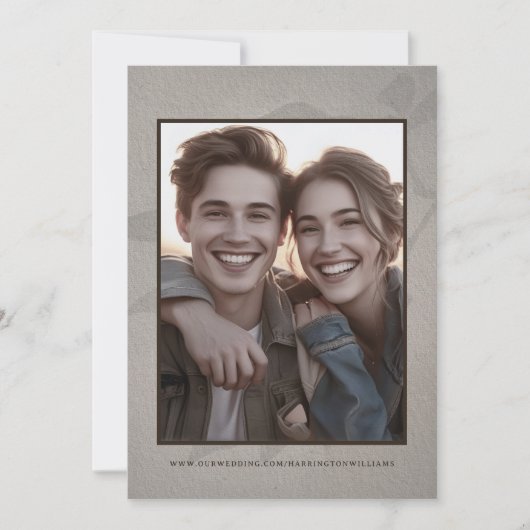 Lässige rustikale Hochzeit speichern Sie das Date- Save The Date (Vorderseite)