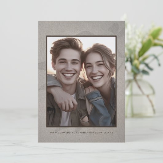 Lässige rustikale Hochzeit speichern Sie das Date- Save The Date (Stehend Vorderseite)