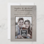 Lässige rustikale Hochzeit speichern Sie das Date- Save The Date (Rückseite)