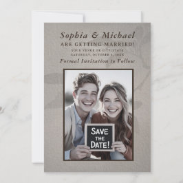 Lässige rustikale Hochzeit speichern Sie das Date- Save The Date