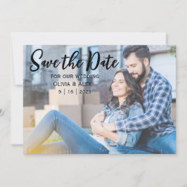 Lässige Save the Date-Karte Date