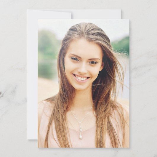 Lässige Script-Rose Gold und Schwarz | Grad Party Einladung (Rückseite)