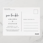 Lässige Skizze | Horizontales Foto Save the Date Folie Einladungspostkarte (Rückseite)