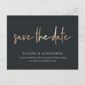 Lässige Skizze | Modern Save the Date Ankündigungspostkarte (Vorderseite)