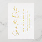 Lässige Skripteinsätze speichern Folieneinladung (Vorderseite)