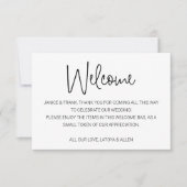 Lässige Skriptnamen Begrüßungskörbe (Vorderseite)