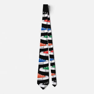 Lässige Sneakers Black Neck Tie Krawatte