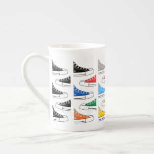 Lässige Sneakers Knochen-China-Tasse Porzellantasse