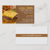 Lässige speisende Restaurant-Geschäfts-Karte Visitenkarte (Vorne/Hinten)