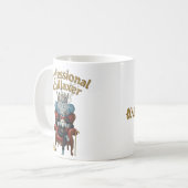 Lässige Stimmung Lustiger Affenkönig Chillaxer Kaffeetasse (Vorderseite Links)
