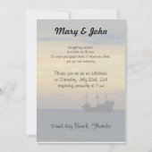 Lässige Strandhochzeit Einladung (Vorderseite)