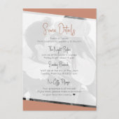 Lässige Terra Cotta "Nothing Extravagant" Hochzeit Begleitkarte (Vorderseite)