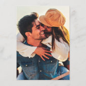 Lässige Terra Cotta "Nothing Extravagant" Hochzeit Begleitkarte (Rückseite)