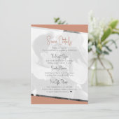 Lässige Terra Cotta "Nothing Extravagant" Hochzeit Begleitkarte (Stehend Vorderseite)