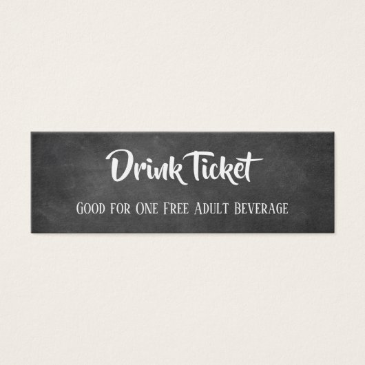 Lässige Trinkkarten in Weiß über Halbpension (Vorderseite)