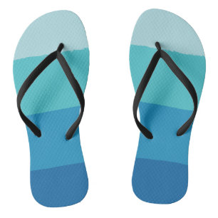 Lässige Türkis 4 Streifen Männer Flip Flops Badesandalen