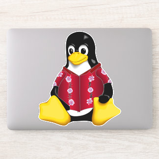 Lässige Tux Blume Streifen Custom Cut Vinyl Aufkle Aufkleber