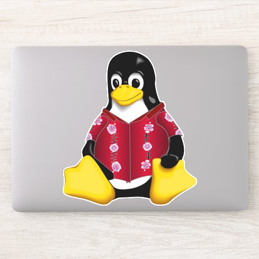 Lässige Tux Blume Streifen Custom Cut Vinyl Aufkle Aufkleber (Computer)