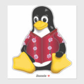 Lässige Tux Blume Streifen Custom Cut Vinyl Aufkle Aufkleber (Blatt)