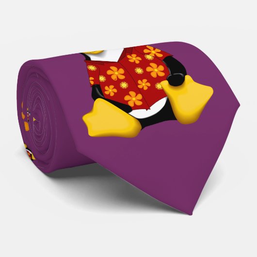 Lässige Tux-Hawaiianer-Krawatte Krawatte (Gerollt)