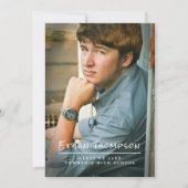 Lässige Typ Graduate Foto Graduate Party Einladung (Vorderseite)