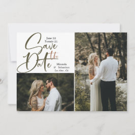 Lässige Typografie Erdtones 2 Foto Save The Date