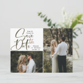 Lässige Typografie Erdtones 2 Foto Save The Date (Stehend Vorderseite)