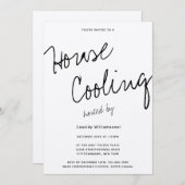 Lässige Typografie-Haus-Party Einladung (Vorne/Hinten)