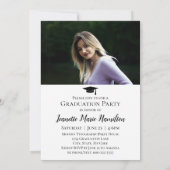 Lässige Typografie Script 2-Foto Abschluss Invita Einladung (Rückseite)