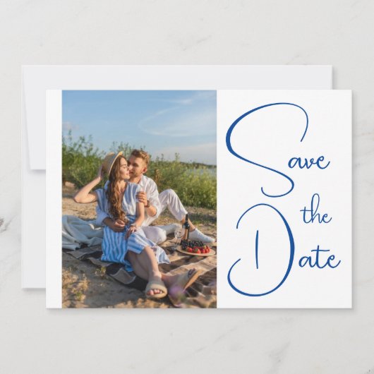 Lässige und sorglose Save the Date Karte (Vorderseite)