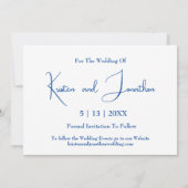 Lässige und sorglose Save the Date Karte (Rückseite)