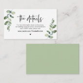 Lässige Vegetation, Schwarzer Schriftart, unsere H Begleitkarte (Vorne/Hinten)