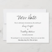 lässige vertagte Hochzeitsankündigung "Neues Datum Einladung (Vorderseite)