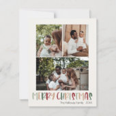Lässige Weihnachtsfeier 3 Foto Feiertagskarte (Vorderseite)