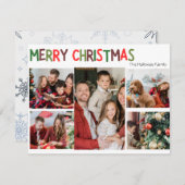 Lässige Weihnachtsfeier 5 Foto Holid Feiertagskarte (Vorne/Hinten)