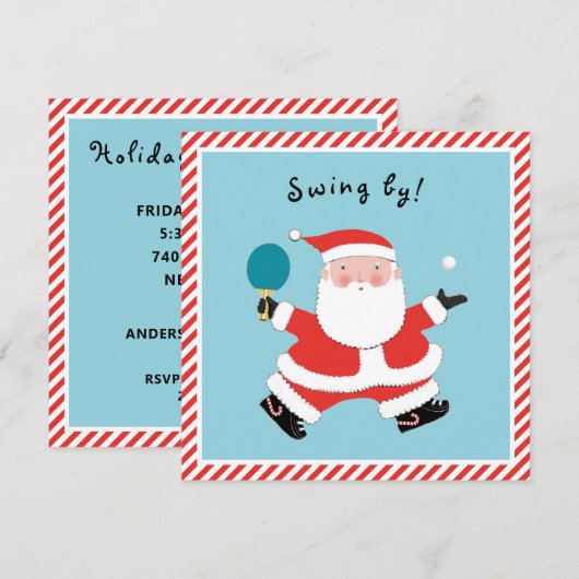 Lässige Weihnachtsfeier Einladung (Vorne/Hinten)